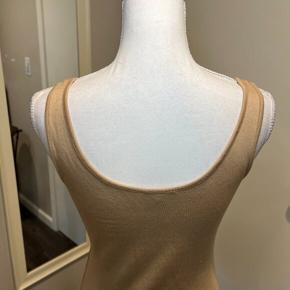 Cache Tan with Gold Sequins Tank Top, Size Small - Picture 12 of 14